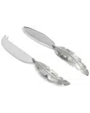 Michael Aram Silver Feather Cheese Knife & Spreader Set