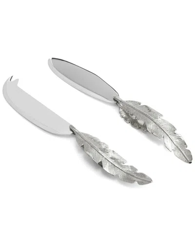 Michael Aram Silver Feather Set Nickle
