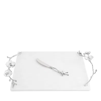 Michael Aram Silver Orchid Cheeseboard With Knife