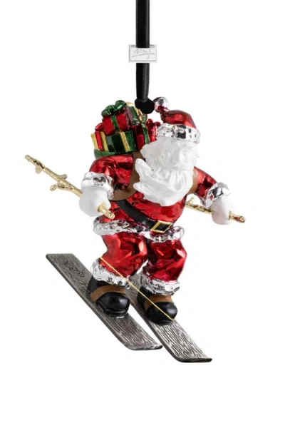 Michael Aram Skiing Santa Ornament In Multi