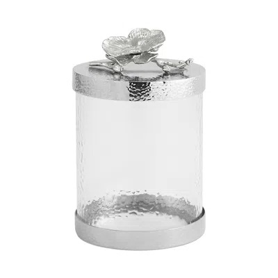 Michael Aram Small White Orchid Canister In Silver