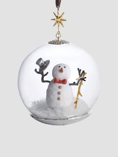 Michael Aram Snowman Snow Globe Ornament In Multi