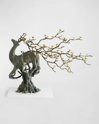 Michael Aram Stag Tabletop Sculpture (limited Edition Of 200) In Brown