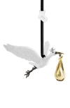 Michael Aram Stork Ceramic Ornament In White
