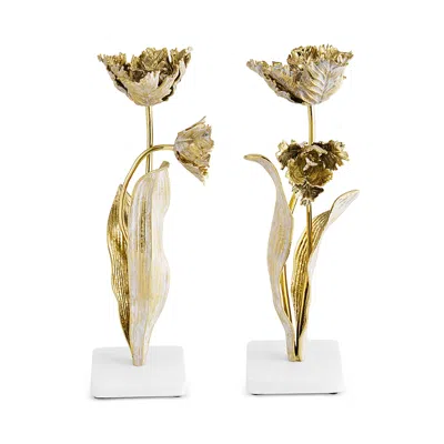 Michael Aram Tulip Candleholders, Set Of 2 In Gold