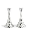 Michael Aram Twist Candle Holders Set Of 2 In Nickelplate