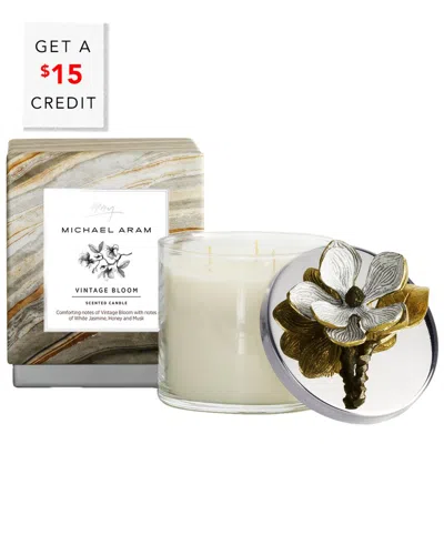 Michael Aram Vintage Bloom Candle With $15 Credit In Gold