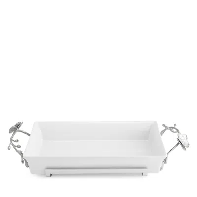 Michael Aram White Orchid 3-quart Casserole Dish In Silver