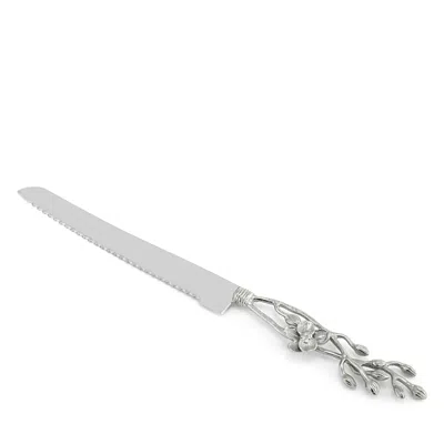 Michael Aram White Orchid Bread Knife In Silver