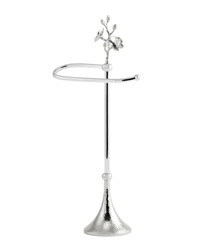 Michael Aram White Orchid Fingertip Towel Stand In Silver
