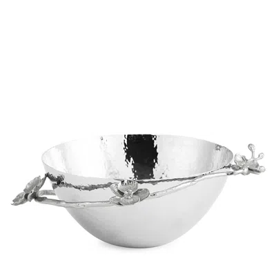Michael Aram White Orchid Medium Serving Bowl In Stainless Steel