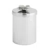 Michael Aram White Orchid Round Container In Stainless Steel