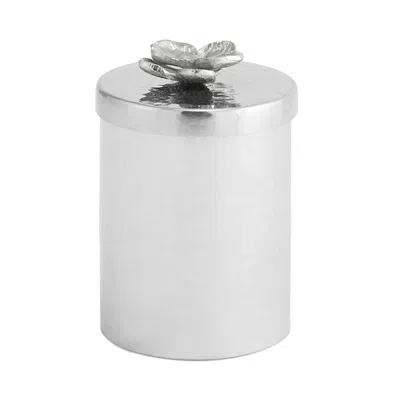 Michael Aram White Orchid Round Container In Stainless Steel