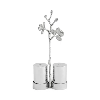 Michael Aram White Orchid Salt & Pepper Set In Stainless Steel