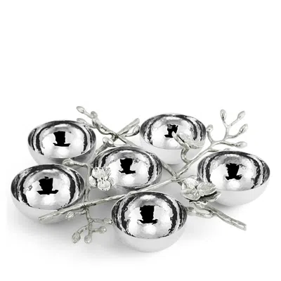 Michael Aram White Orchid Seder Plate In Silver