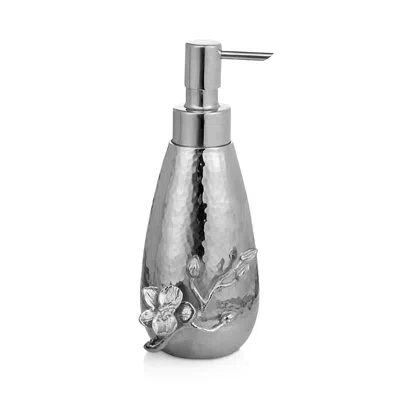 Michael Aram White Orchid Soap Dispenser In Stainless Steel