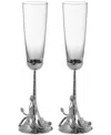 Michael Aram White Orchid Toasting Flute Pair