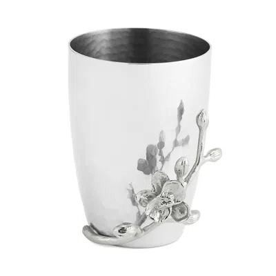 Michael Aram White Orchid Toothbrush Holder In Stainless Steel