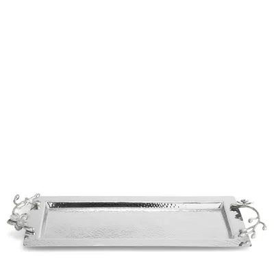 Michael Aram White Orchid Vanity Tray In Silver