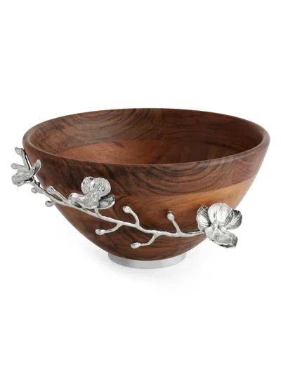 Michael Aram White Orchid Wood Salad Bowl In Brown