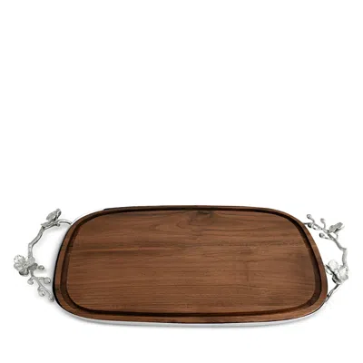 Michael Aram White Orchid Wooden Bread Board In Brown