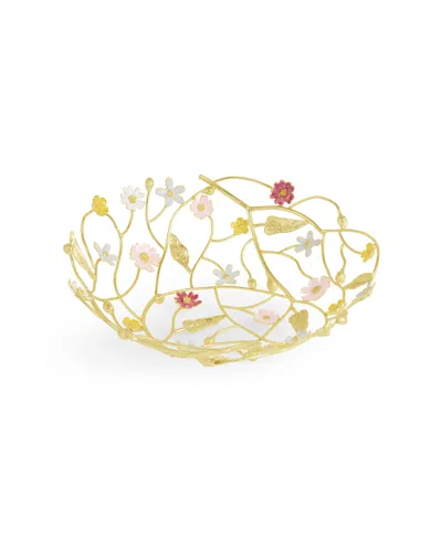 Michael Aram Wildflower Bread Basket In Gold