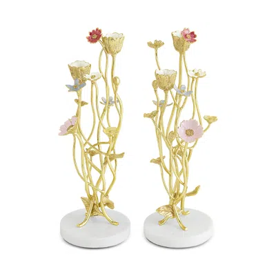 MICHAEL ARAM WILDFLOWERS CANDLE HOLDERS, SET OF 2