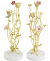 MICHAEL ARAM WILDFLOWERS CANDLE HOLDERS, SET OF 2