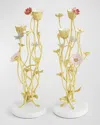 Michael Aram Wildflowers 2-piece Candleholder Set In Gold