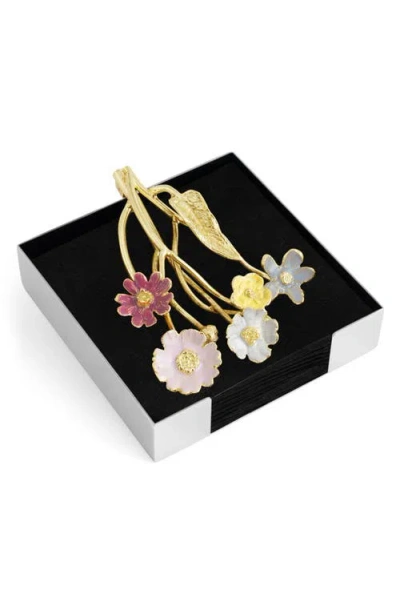 Michael Aram Wildflowers Cocktail Napkin Holder In Black