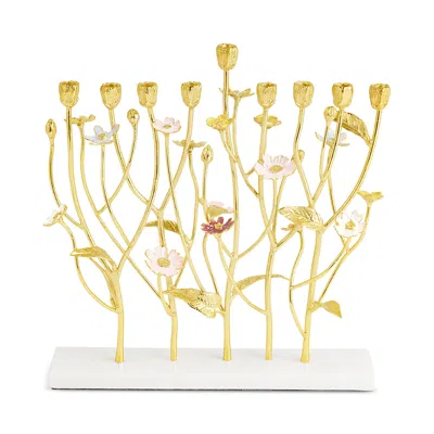 Michael Aram Wildflowers Menorah In Gold