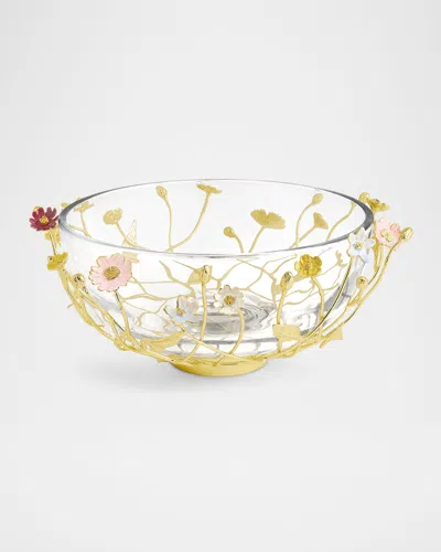 Michael Aram Wildflowers Serving Glass Bowl In Multi
