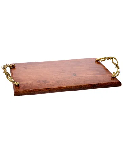 Michael Aram Wisteria Gold Bread Board In Brown