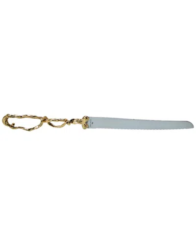 Michael Aram Wisteria Gold Bread Knife In Gray
