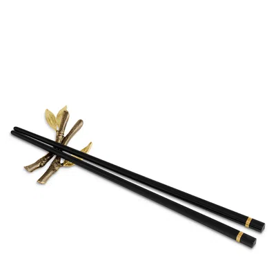 MICHAEL ARAM ZEN GARDEN CHOPSTICKS AND STAND, SET OF 4