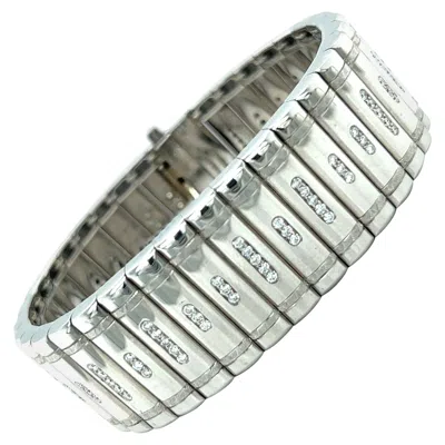 Pre-owned Michael Bondanza Platinum And 1.51cts, Diamond "metropolitian" Bracelet In Multi