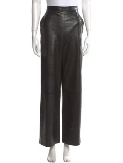 Pre-owned Michael Boris Wide Leg Pants In Black