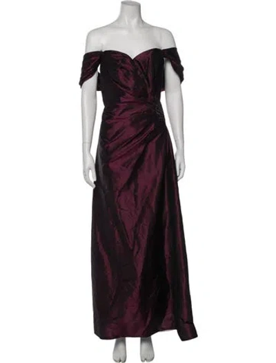 Pre-owned Michael Casey Silk Long Dress In Multi