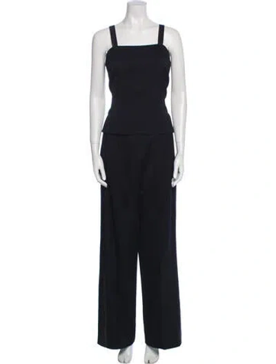 Pre-owned Michael Casey Vintage Silk Pant Set In Black