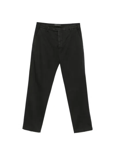 Michael Coal Belt-loop Trousers In Black