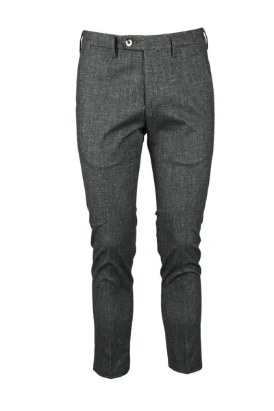 Michael Coal Black Cotton-blend Stretch Pants In Gray