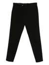 Michael Coal Black Trousers In Modal And Cotton  In Black