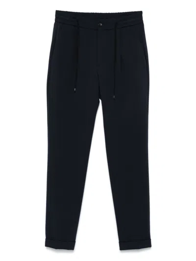 Michael Coal Blue Cotton Trousers