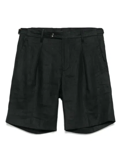 Michael Coal Box-pleat Shorts In Black