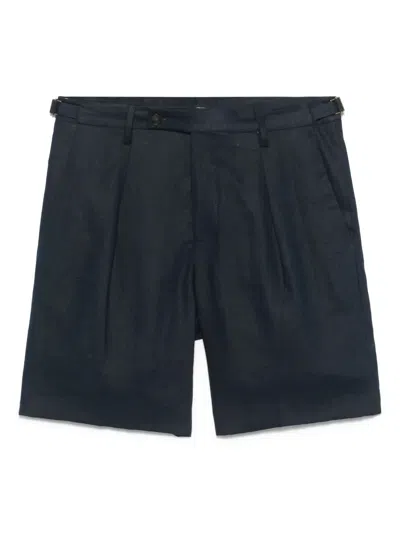 Michael Coal Box-pleat Shorts In Blue