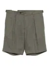 Michael Coal Box-pleat Shorts In Green