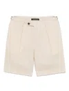 Michael Coal Box-pleat Shorts In Neutrals