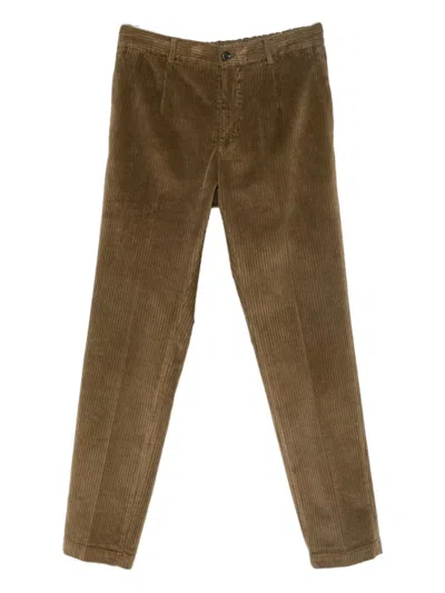MICHAEL COAL MEN BROWN CORDUROY TROUSER, 38 LUXURY PANTS FOR MEN DARVEYS