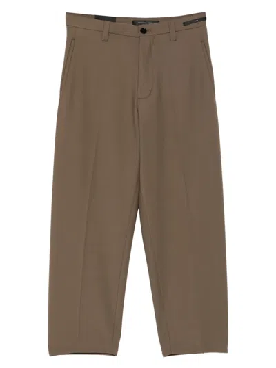 Michael Coal Button-fastening Trousers In Brown