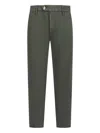 Michael Coal Buttoned Straight-leg Trousers In Green